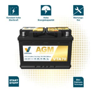Voltrana AGM Autobatterie VTA70